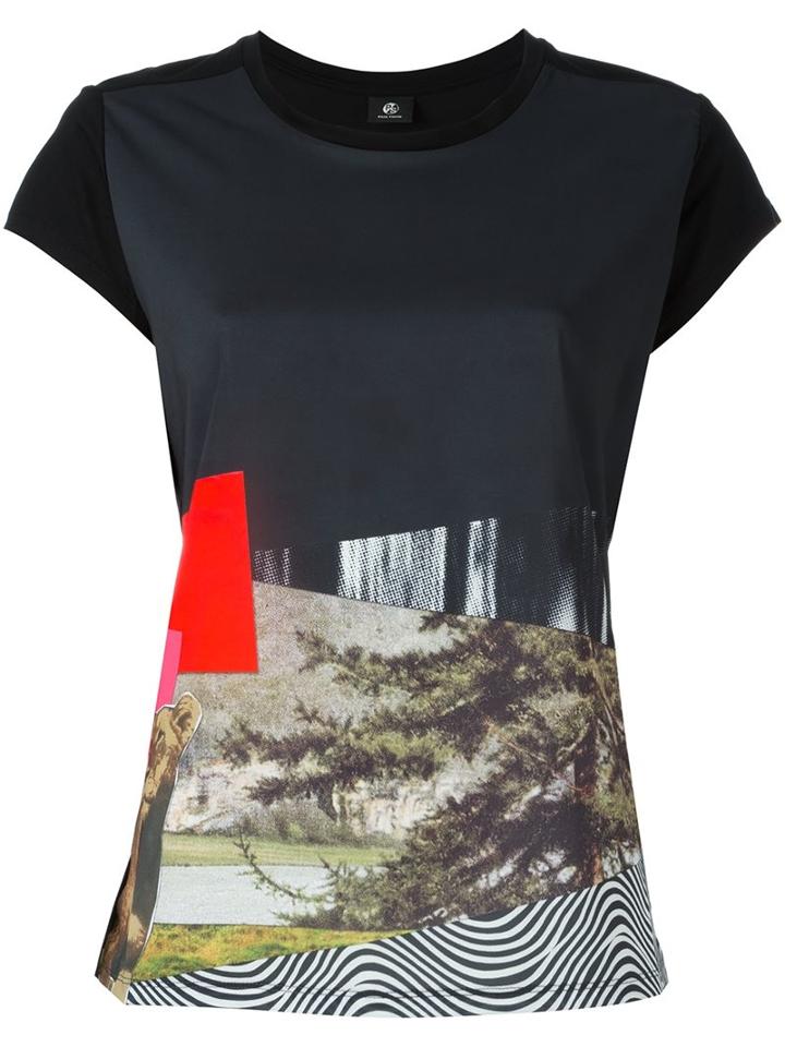 Ps By Paul Smith Diagonal Printed T-shirt
