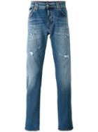 Philipp Plein - Distressed Slim-fit Jeans - Men - Cotton/spandex/elastane - 33, Blue, Cotton/spandex/elastane