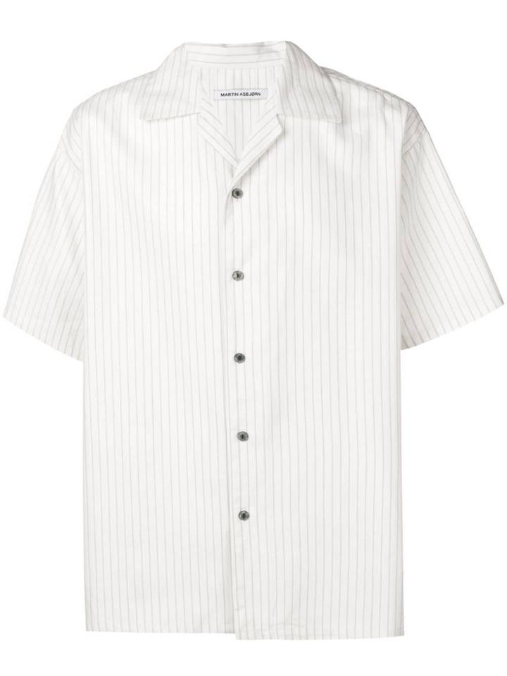 Martin Asbjorn Classic Pinstriped Shirt - Neutrals
