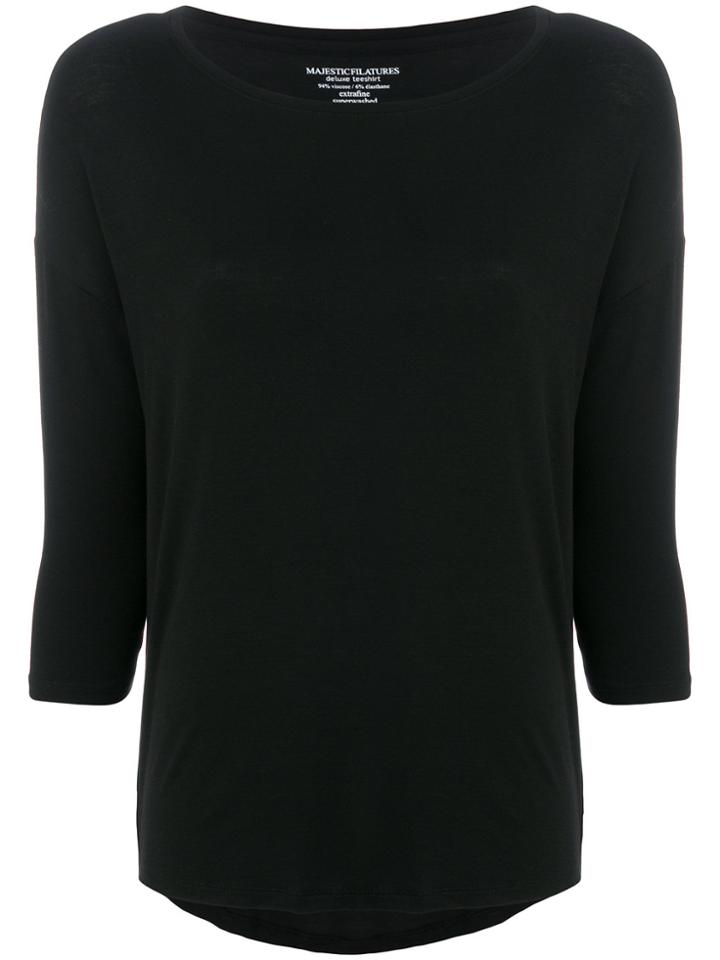 Majestic Filatures Three-quarter Sleeve T-shirt - Black