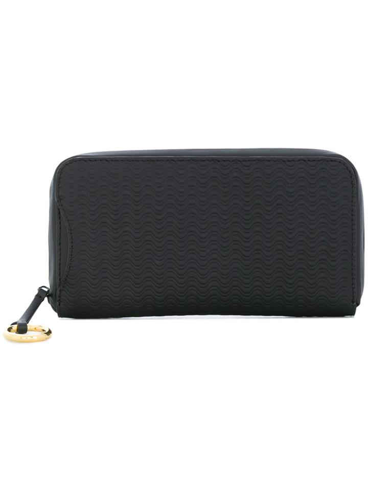 Zanellato Embossed Zip Wallet - Black