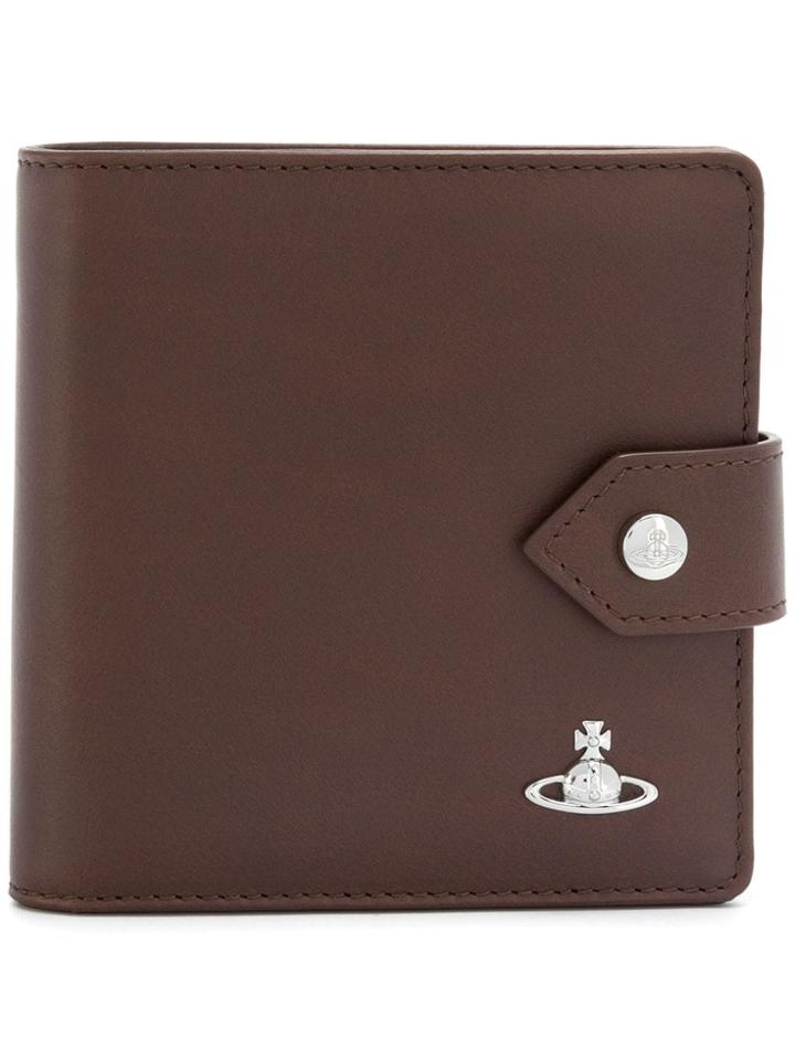 Vivienne Westwood Logo Plaque Bifold Wallet - Brown