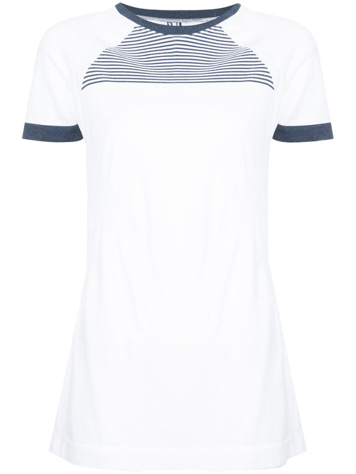 Lndr Stripe Design T-shirt - White