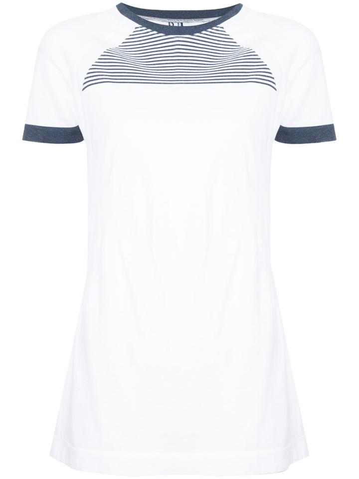 Lndr Stripe Design T-shirt - White
