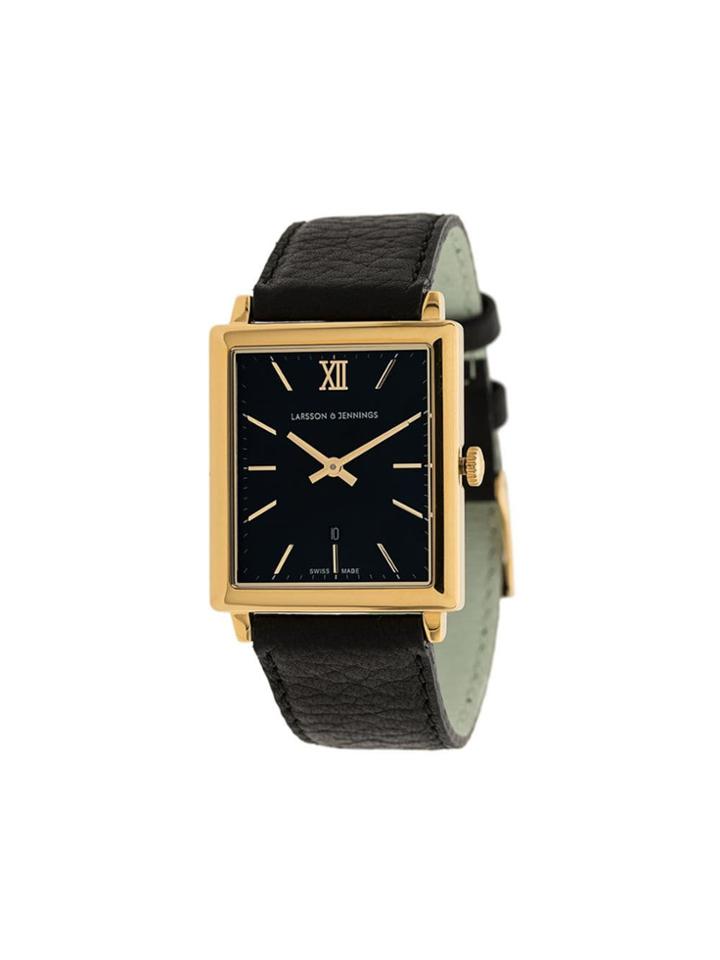 Larsson & Jennings Norse Grainy Strap Watch - Black