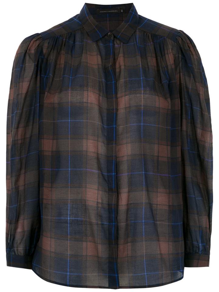 Andrea Marques Long Sleeved Cheched Shirt - Multicolour