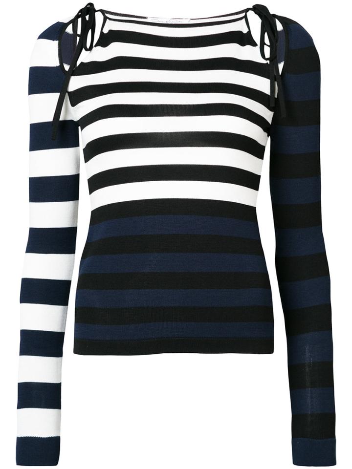 Oscar De La Renta Tie Shoulder Jumper - Blue