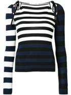 Oscar De La Renta Tie Shoulder Jumper - Blue