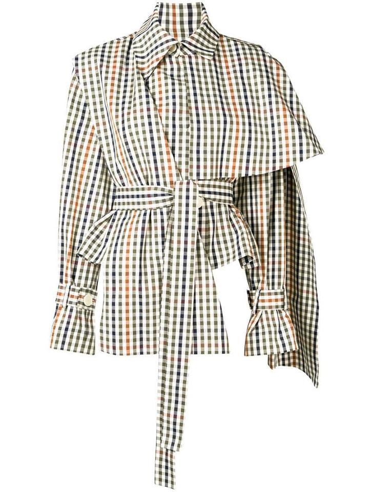 A.w.a.k.e. Mode Gingham Check Jacket - Neutrals
