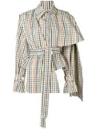 A.w.a.k.e. Mode Gingham Check Jacket - Neutrals