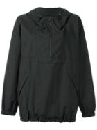 Maison Margiela Half-zip Hooded Jacket, Women's, Size: 42, Black, Polyamide/cotton/polyurethane