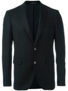 Dinner Two Button Blazer, Men's, Size: 52, Black, Cupro/virgin Wool