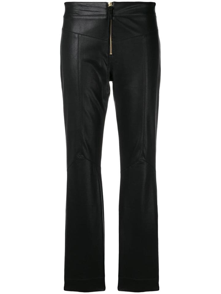 Nineminutes Flared Biker Trousers - Black