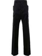 Rick Owens Wide Leg Pocket Trousers, Men's, Size: 46, Black, Spandex/elastane/virgin Wool