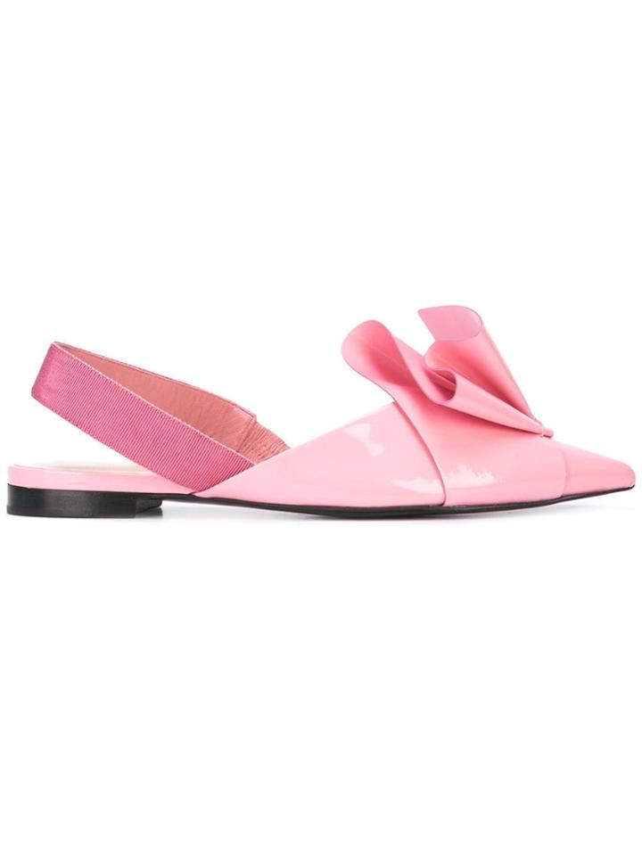 Delpozo Slingback Sandals - Pink & Purple
