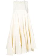 Maison Rabih Kayrouz Ruffled Hem Midi Dress - White