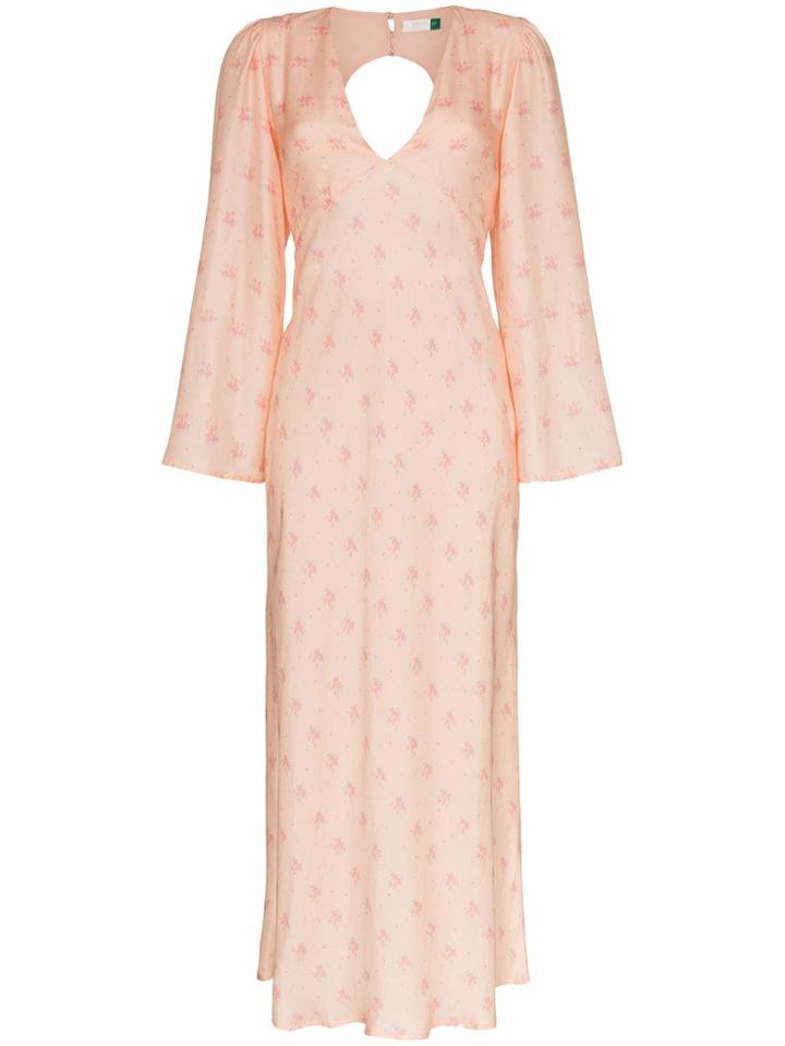 Rixo Nora Floral-print Open-back Dress - Pink