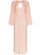 Rixo Nora Floral-print Open-back Dress - Pink