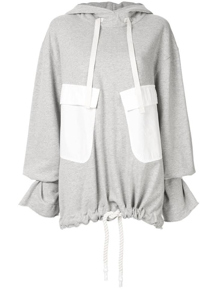 Bassike Oversized Fleece Hoodie - Grey