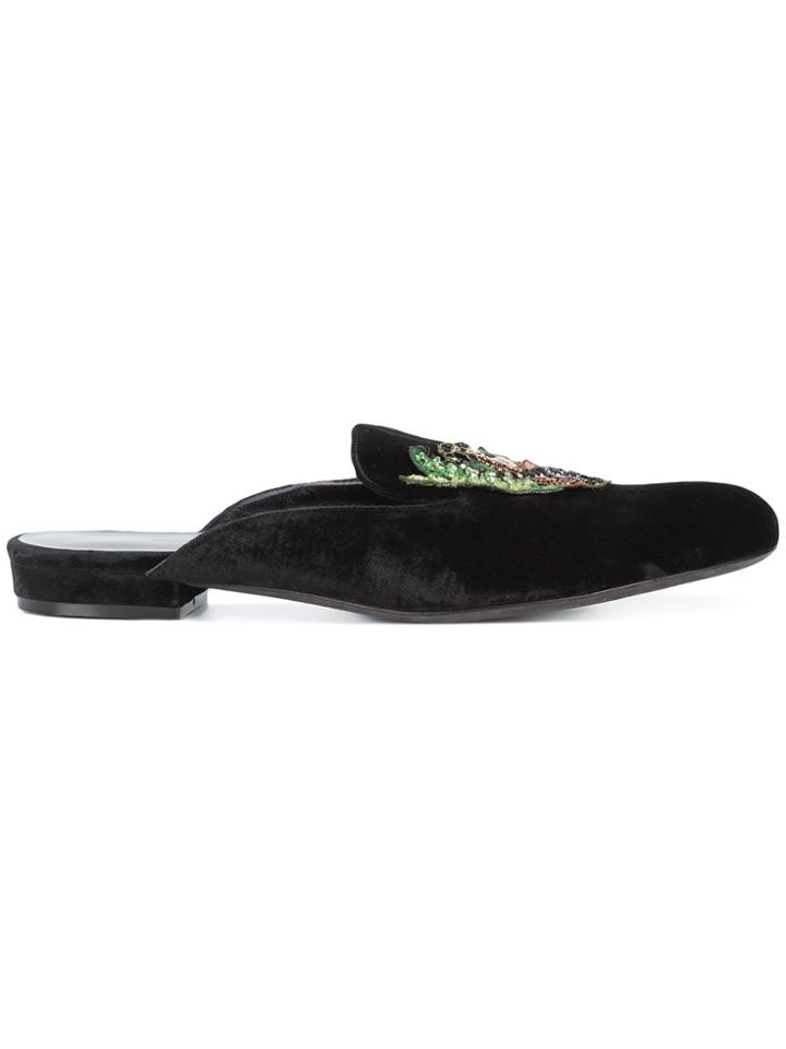 Oscar De La Renta Eden Mules - Black