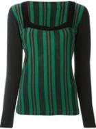 Jean Paul Gaultier Vintage Striped Sweater, Women's, Size: 44, Black