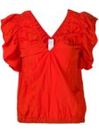 Victoria Victoria Beckham Creased-effect Blouse - Red