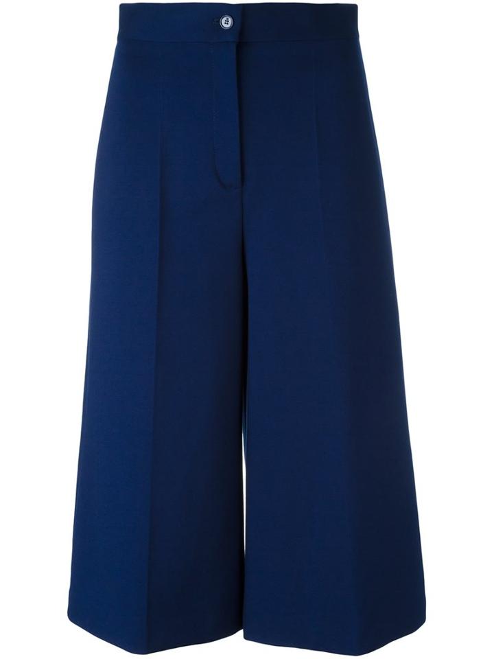 M Missoni Tailored Culotte Trousers, Women's, Size: 42, Blue, Polyamide/spandex/elastane/viscose