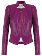 Tufi Duek Leather Jacket, Women's, Size: 40, Pink/purple, Leather