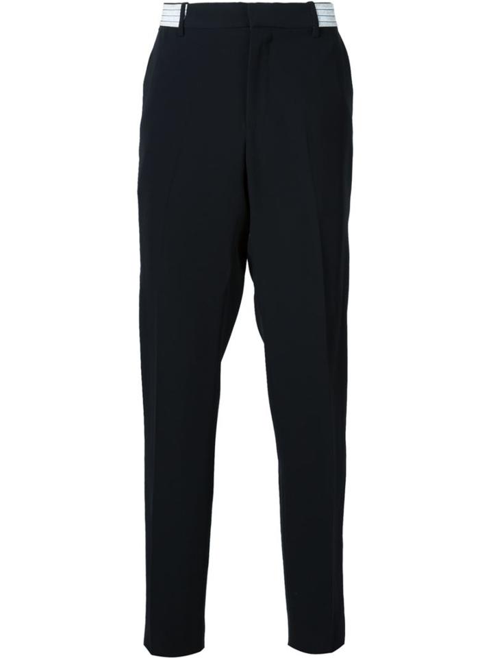 Alexander Mcqueen Straight Leg Trousers, Men's, Size: 52, Black, Viscose/polyester