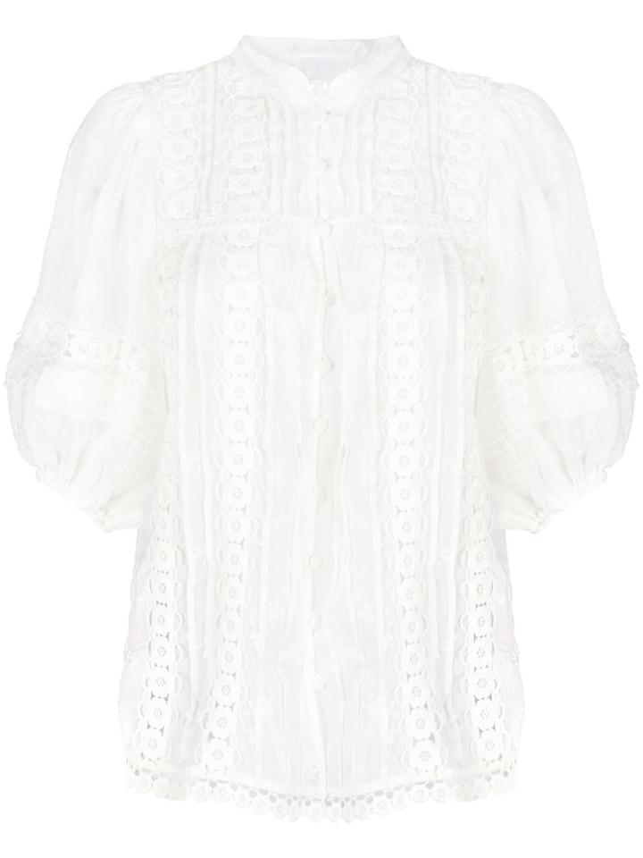 Zimmermann Mandarin Collar Shirt - White