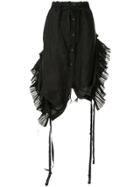 Ann Demeulemeester Pleated Inserts Skirt - Black