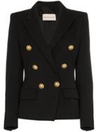 Alexandre Vauthier Button Detail Wool Blend Blazer - Black