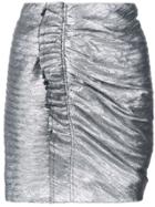 Iro Gathered Mini Skirt - Metallic