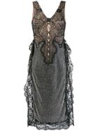 Christopher Kane Crystal Mesh Sleeveless Dress - Black