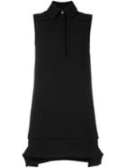 Victoria Victoria Beckham Sleeveless Shirt Dress, Women's, Size: 10, Black, Silk/wool/brass