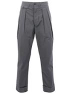 Wooster + Lardini - Tailored Straight Leg Trousers - Men - Cotton - 50, Grey, Cotton