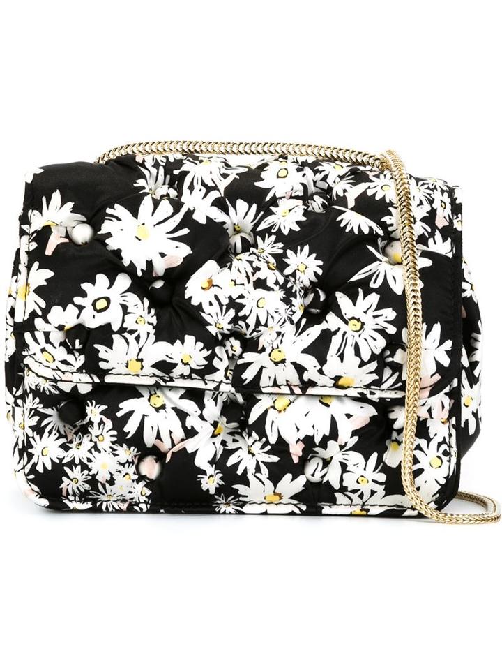 Benedetta Bruzziches Quilted Cross Body Bag, Women's, Black, Silk Satin/metal/suede