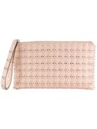 Red Valentino Flower Puzzle Clutch - Nude & Neutrals