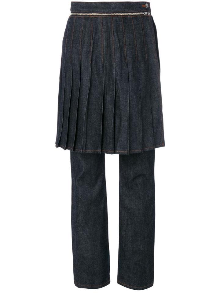 Jean Paul Gaultier Pre-owned Denim Trousers With Overlayed Skirt -