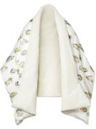 Burberry Oyster Print Puffer Scarf - White