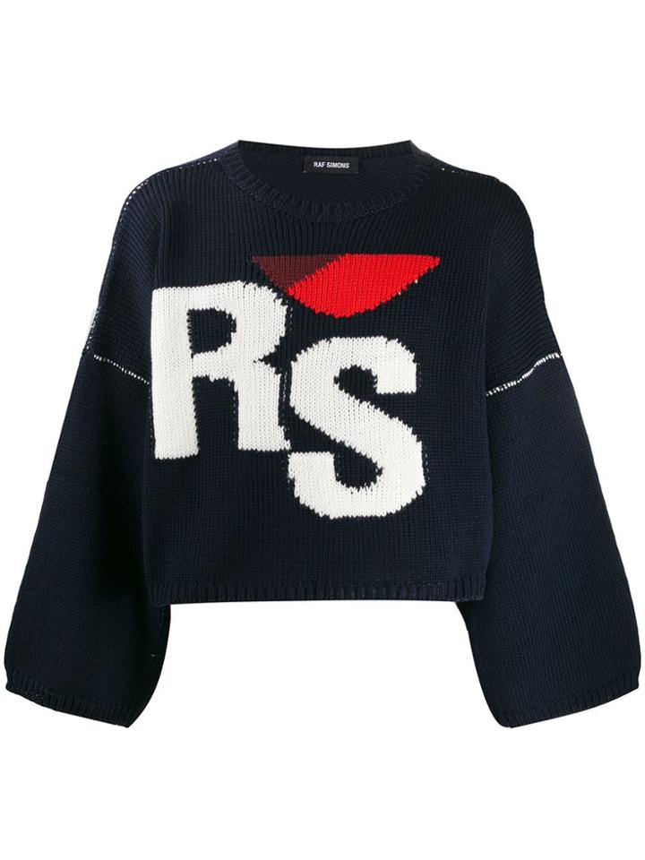 Raf Simons Knit Monogram Jumper - Blue