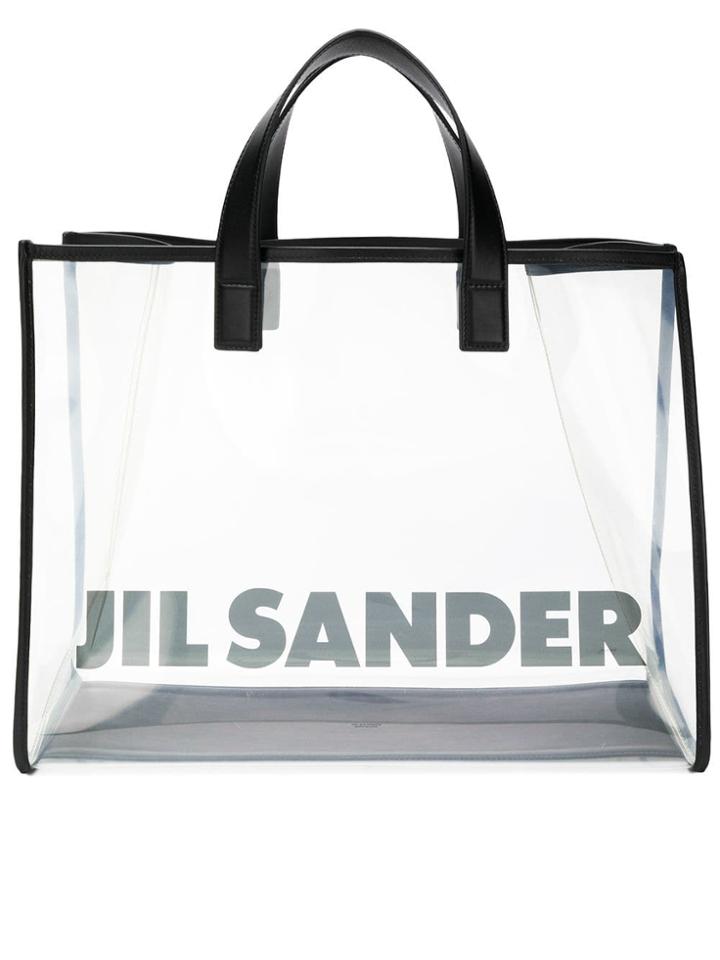 Jil Sander Transparent Tote Bag - White