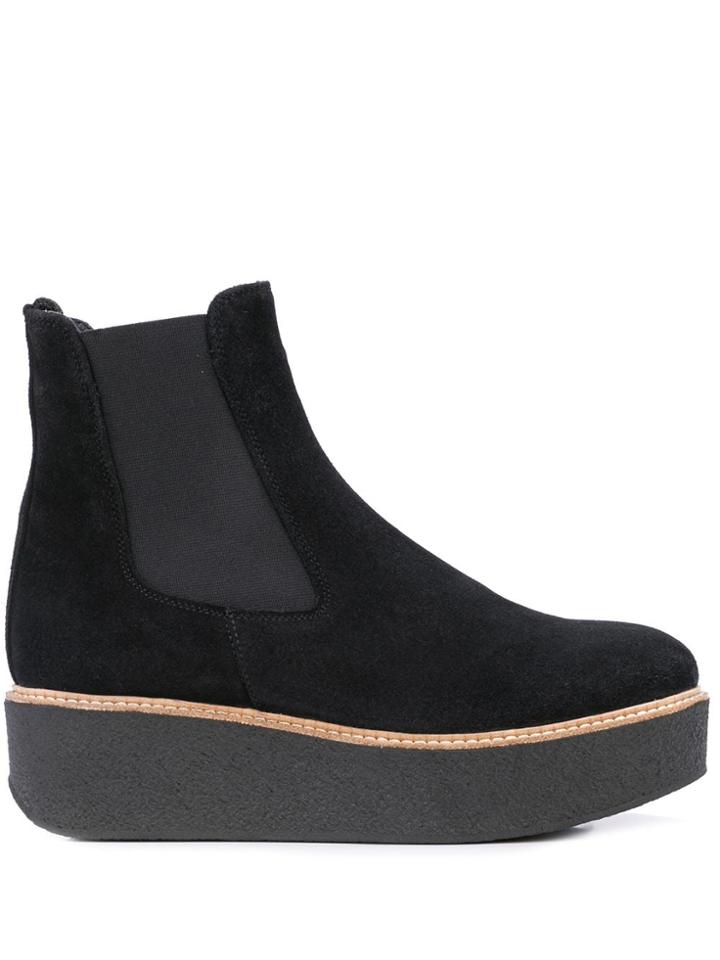 Flamingos Pooky Platform Boots - Black