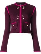 John Galliano Pre-owned Cable Knit Shell Detail Cardigan - Pink