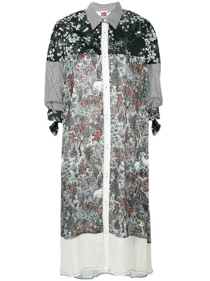 I'm Isola Marras Patchwork Shirt Dress - Green