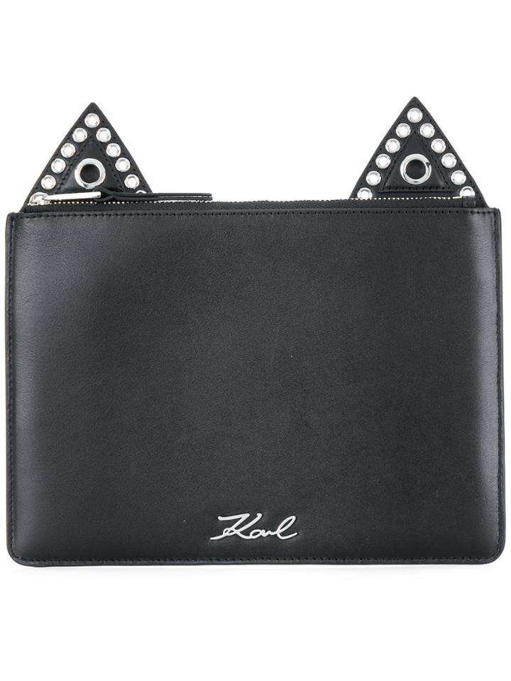 Karl Lagerfeld Rocky Choupette Pouch - Black