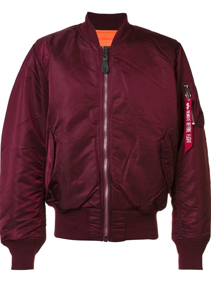 Alpha Industries 'ma-1' Flight Jacket, Adult Unisex, Size: Medium, Pink/purple, Nylon/polyester