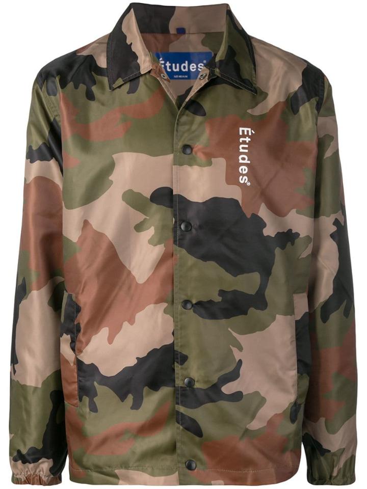 Études League Logo Camouflage Jacket - Green