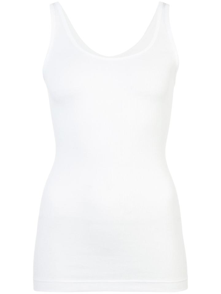 Vince Classic Fitted Tank Top - White