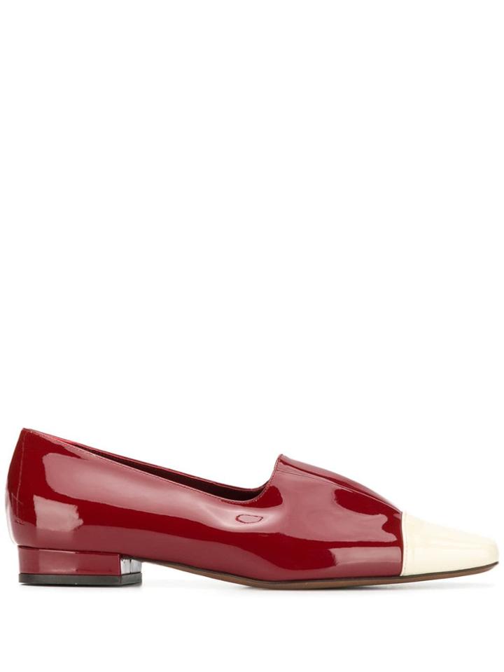 L'autre Chose Contrast Ballerinas - Red
